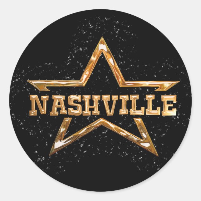 Nashville Star Classic Round Sticker (Front)