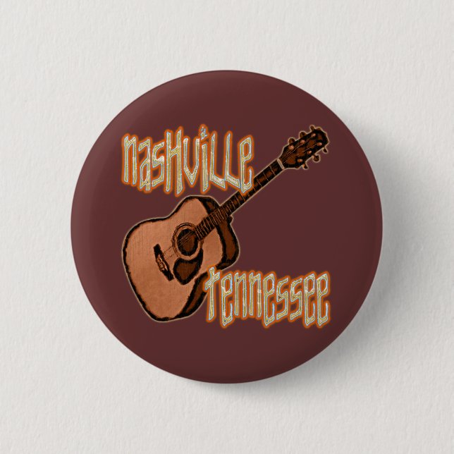 NASHVILLE TENNESSEE 6 CM ROUND BADGE (Front)