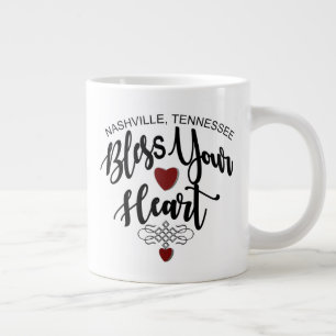 Nashville Tennessee Bless Your Heart Jumbo Mug