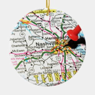 Nashville, Tennessee Ceramic Tree Decoration