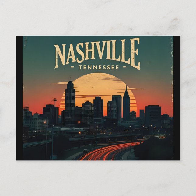 Nashville Tennessee City Skyline  Postcard (Front)