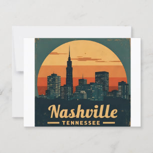 Nashville Tennessee City Skyline  Postcard