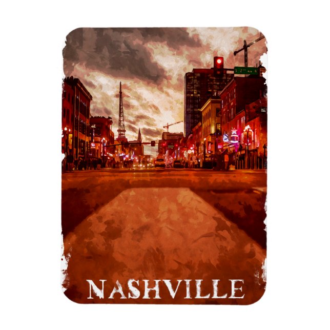 Nashville Tennessee  City View Magnet (Vertical)