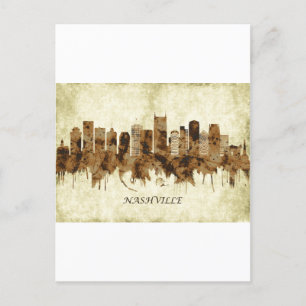 Nashville Tennessee Cityscape Invitation Postcard