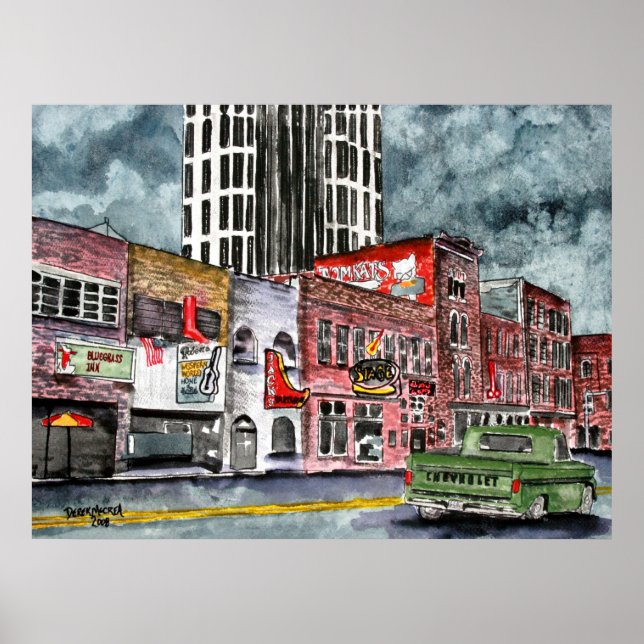 nashville tennessee country music capital art poster (Front)