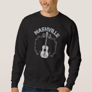 Nashville Tennessee Country Music Retro Guitar Pl Sweatshirt