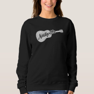 Nashville Tennessee Country Music Retro Guitar Pl Sweatshirt
