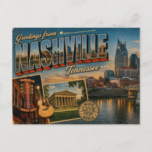 Nashville Tennessee Downtown Postcard