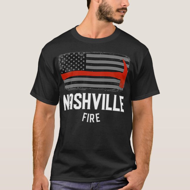 Nashville Tennessee Fire Department Firefighters T-Shirt (Front)