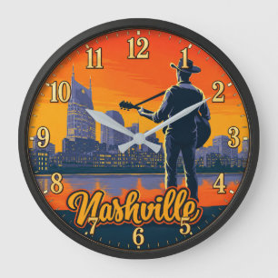 Nashville Tennessee  Large Clock