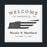 Nashville Tennessee Map Minimalist Wedding Welcome Magnet<br><div class="desc">Welcome To Nashville Tennessee USA Map Minimalist Wedding Welcome Design is perfect for welcoming out of town guests to your wedding! Pack it with local goodies for an extra fun welcome package. Minimalist New York Tennessee Wedding collection perfect for wedding, bridal shower and birthday events. - You can personalise this...</div>
