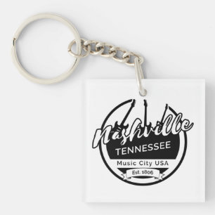 Nashville Tennessee Music City Backpack Key Ring