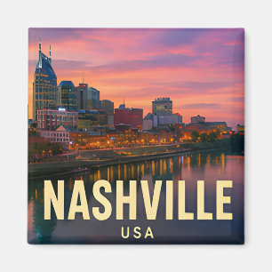 Nashville Tennessee Music City travel gift Magnet