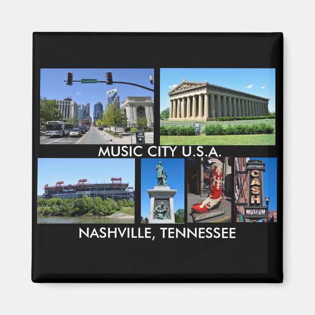 Nashville Tennessee Music City USA  Magnet (Front)