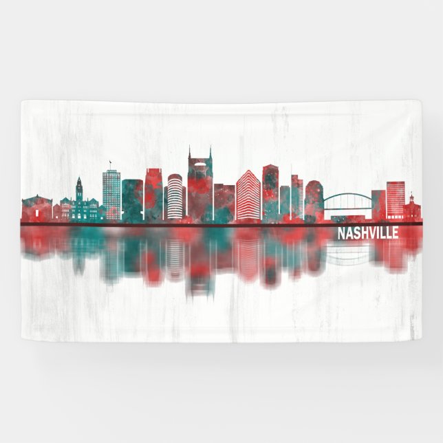 Nashville Tennessee Skyline Banner (Horizontal)