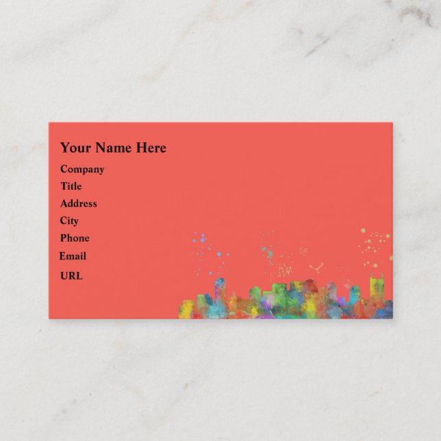 NASHVILLE, TENNESSEE SKYLINE - Business Cards (Front)