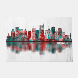 Nashville Tennessee Skyline Doormat
