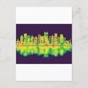Nashville Tennessee Skyline Invitation Postcard