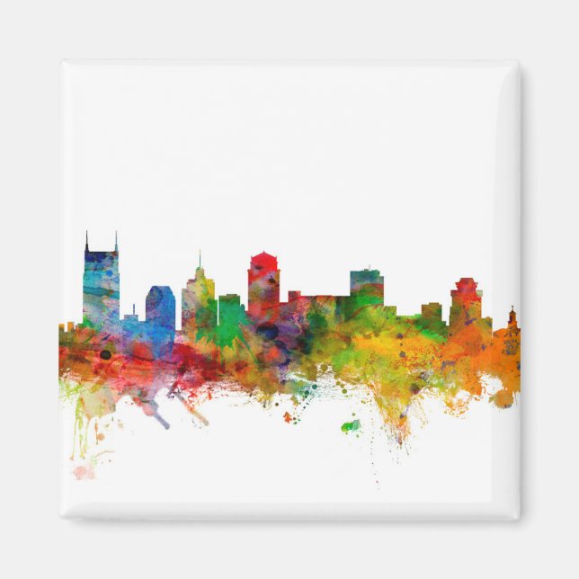 Nashville Tennessee Skyline Magnet (Front)