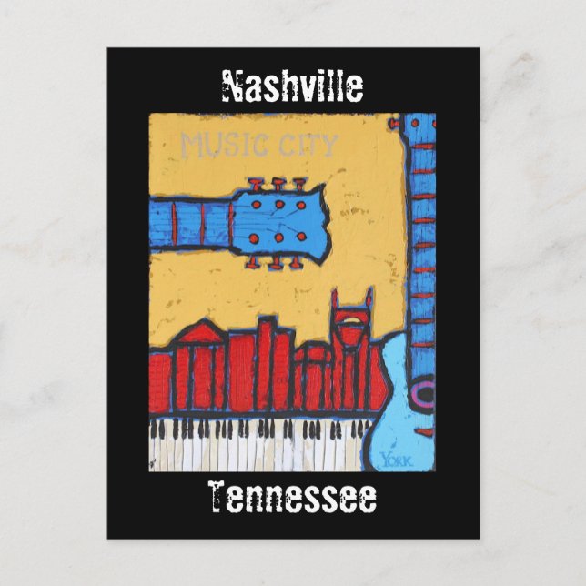 Nashville, Tennessee skyline postcard (Front)