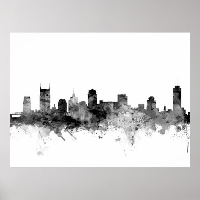Nashville Tennessee Skyline Poster (Front)