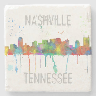 NASHVILLE, TENNESSEE SKYLINE - Stone Coaster