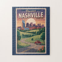 Nashville Tennessee Southern Road Travel Art