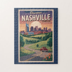 Nashville Tennessee Southern Road Travel Art Jigsaw Puzzle