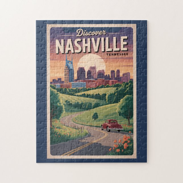 Nashville Tennessee Southern Road Travel Art Jigsaw Puzzle (Vertical)