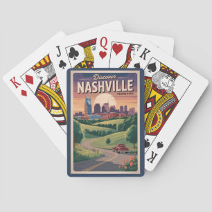 Nashville Tennessee Southern Road Travel Art Playing Cards