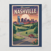 Nashville Tennessee Southern Road Travel Art