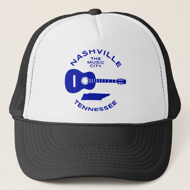 Nashville Tennessee The Music City Trucker Hat (Front)