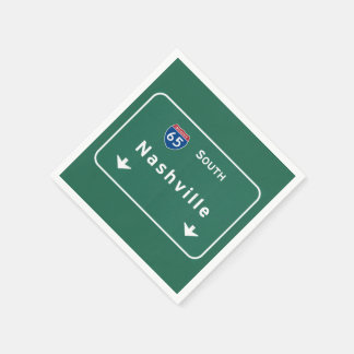 Nashville Tennessee tn Interstate Highway Freeway Napkin