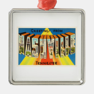 Nashville Tennessee TN Old Vintage Travel Souvenir Metal Tree Decoration