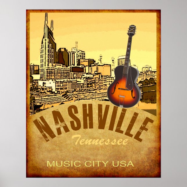 Nashville Tennessee Travel Poster (Front)