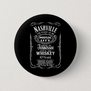 Nashville Tennessee United States Usa Western Coun 6 Cm Round Badge