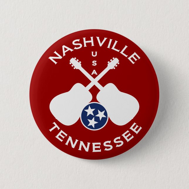 Nashville, Tennessee USA 6 Cm Round Badge (Front)