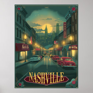 Nashville, Tennessee   Vintage Poster