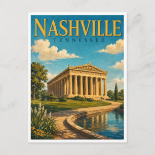 Nashville Tennessee Watercolor GeoSaga Postcard