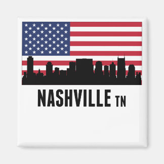 Nashville TN American Flag Magnet