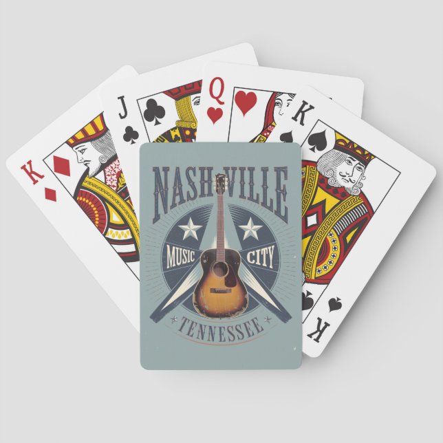 Nashville, TN - Music City USA Playing Cards (Back)