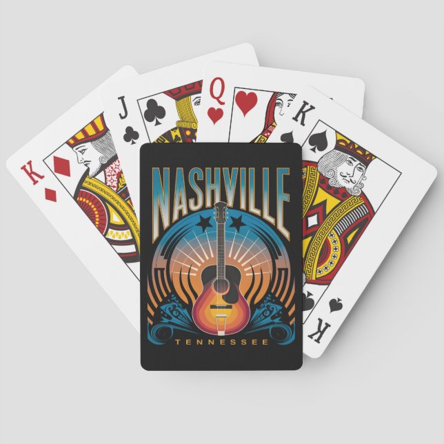 Nashville, TN - Music City USA Playing Cards (Back)