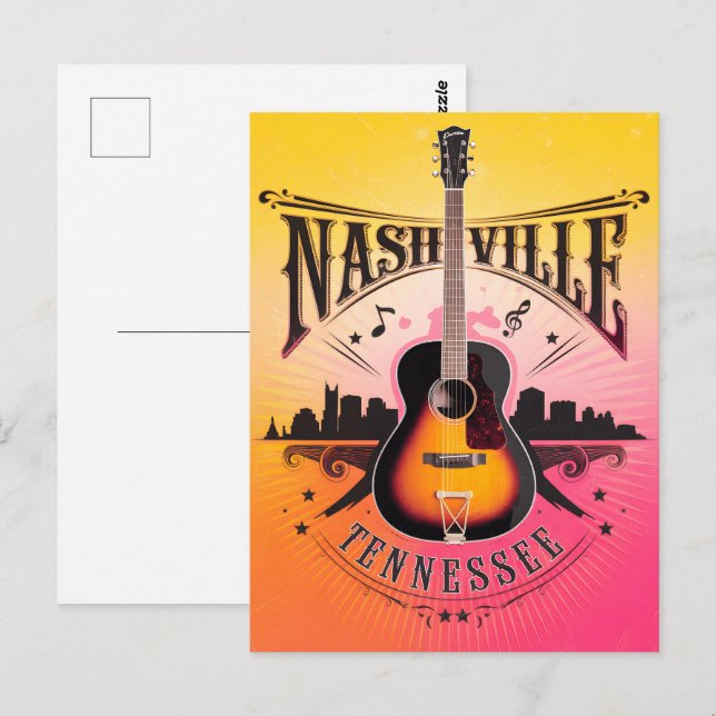 Nashville, TN - Music City USA Postcard (Front/Back)
