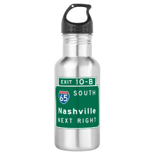 Nashville, TN Road Sign 532 Ml Water Bottle