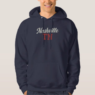 Nashville TN Script and Block Letter Design Hoodie