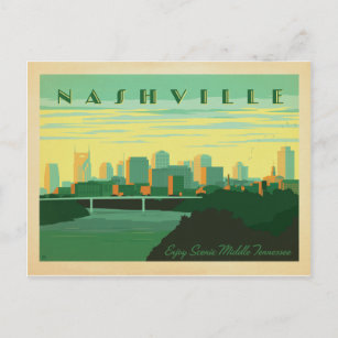 Nashville, TN - Skyline Postcard