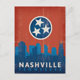 Nashville, TN - State Flag Postcard