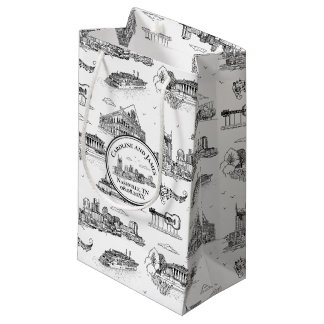 Nashville Toile Black and White Small Gift Bag