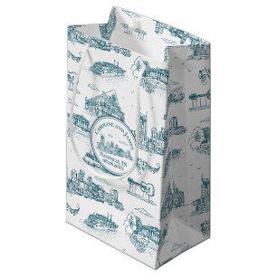 Nashville Toile Twilight on White Small Gift Bag