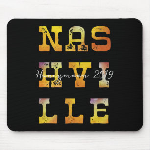 Nashville Trip T Shirt 2019 Honeymoon Bride And Gr Mouse Mat